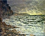 Claude Monet Famous Paintings - The Sea At Fecamp